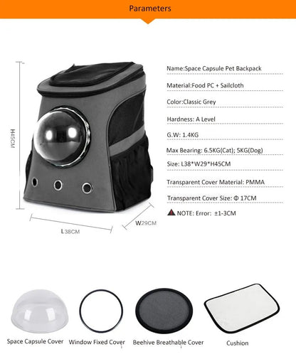 Space Capsule Pet Travel Bag